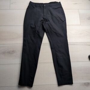 State and Liberty Tech Pants Mens 34 (Fits 32x30) Black Stretch Chino Athletic